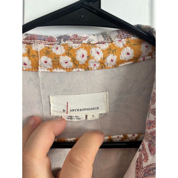 Anthropologie Paisley denim utility jumpsuit size small - Picture 4 of 8